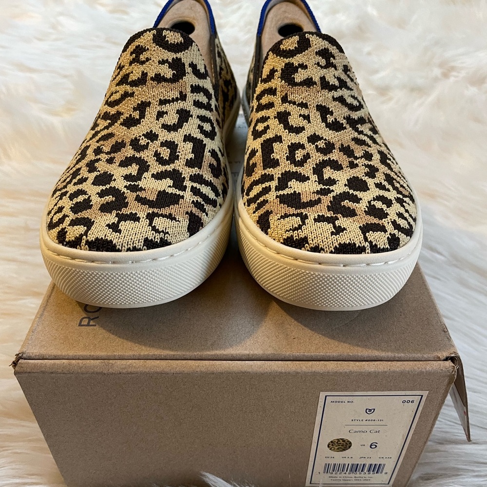 Rothy's Camo Cat Slip On Sneakers